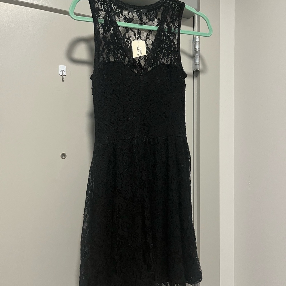 Never Worn- Elegant Black Lace Dress